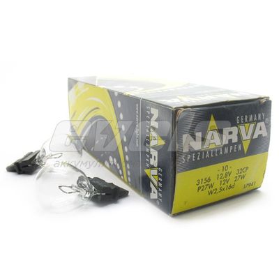Лампа "NARVA" 12v 27W (W2,5x16d) /3156(S8) — основное фото